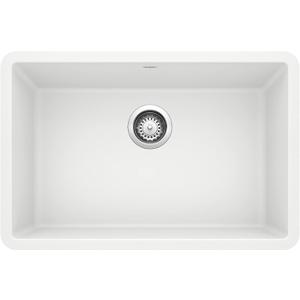 BLANCO, White 522429 PRECIS SILGRANIT Single Bowl Undermount Kitchen Sink