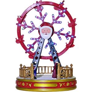 Christmas Ferris Wheel with LED LightsMusical Animated Christmas Village Displays Collectible Buildings