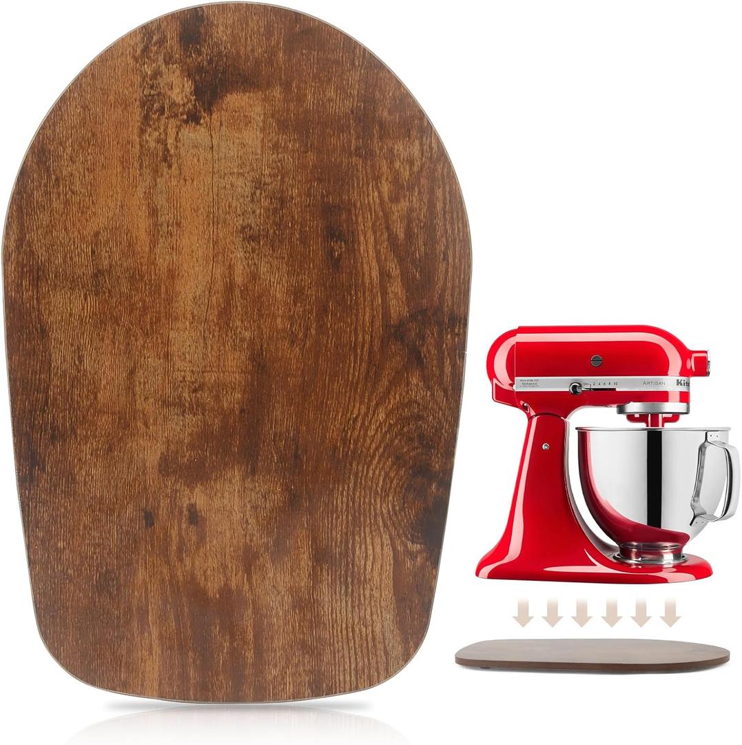 Mixer Slider for KitchenAid 4.5-5 Qt Tilt Head Stand Mixer, Sliding Mat for Kitchen Appliances, Kitchen Countertop Storage Mixer Mover Sliding Tray Accessories and Attachments(4 .5-5 Qt -Dark Brown)