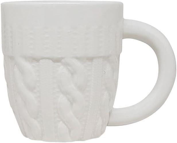 Sweet Water Decor Cream Sweater Coffee Mug, 17oz Ceramic Christmas Mug, Dishwasher & Microwave Safe, Large Holiday Winter Cup for Coffee, Tea & Hot Chocolate, Stocking Stuffer Gifts for Women