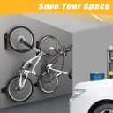 TORACK BIKEPAL Space Saving Wall Mounted Swivel Bike Racks, Vertical Bike Wall Hangers for Garage Storage Solution (2 Pack)