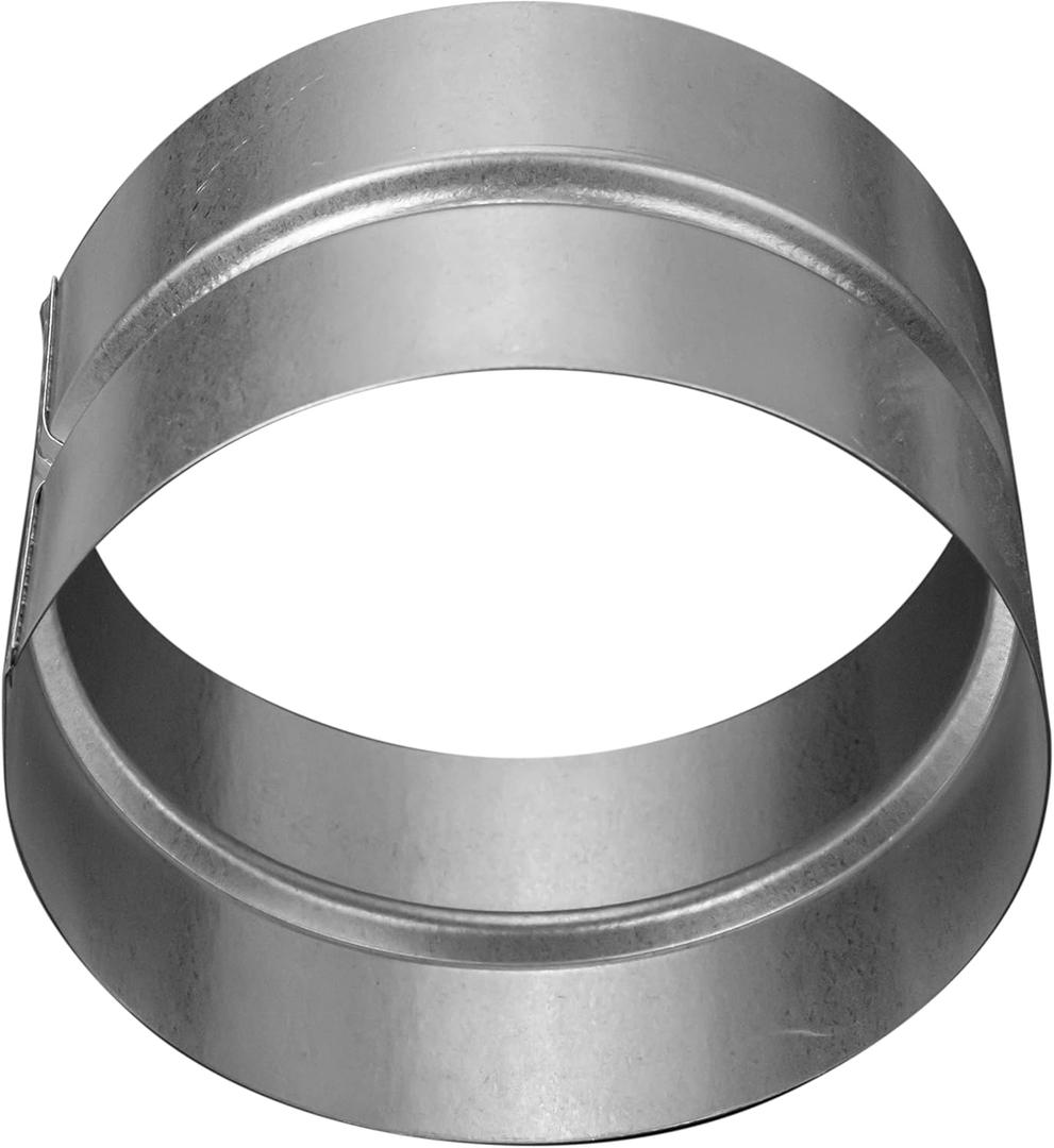 4" Inch Metal Vent Duct Connector - Vent Extension - Galvanized Metal Pipe Connection - 4 Inch Dryer Vent Coupler - Metal Dryer Pipe Coupling - Rigid 4" Inch Metal Hose Extension