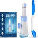 Portable Bidet Toilet Aids Wiper Tool Set for Travel | 350ML Bottle | 450mAh Battery | IPX7 Waterproof |Compact & High-Powered with 2 Pressure Modes for Wiping and Personal Hygiene (Blue, Ultra)