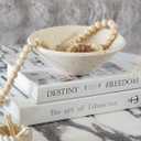 Decorative Bowl-Concrete Fruit Bowl for Kitchen Counter,Modern Key Bowl for Entryway,Small Candy Bowl,Dining Table Coffee Table Room Decor (Beige, 7")