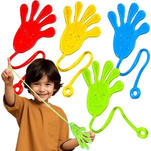 Glow Fever 40 Pack Vibrant Sticky Hand Toys - Stretchy Party Favors for Birthdays, Classroom Prizes, Christmas Stocking Stuffers, Halloween Goodie Bags & Sensory Play (Assorted Colors)