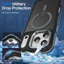 BENTOBEN Magnetic for iPhone 17 Pro Max Case 2025 [Compatible with Magsafe] [Military-Grade Protection] Matte Women Men Anti-Slip Shockproof Bumper Phone Cases for 17 Pro Max 6.9", Grey/Black