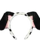 CHEU Dalmatian headband with dog ears and tail for halloween play (Black)