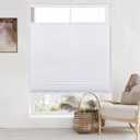 LazBlinds Top Down Bottom Up (TDBU) Cordless Cellular Shades, Blackout Light Blocking Honeycomb Shades Thermal Insulation Noise Reduction Blinds for Windows, 34" W x 64" H, White