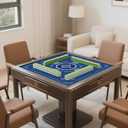 Mahjong Mat, Mahjong Mat for Table with Bag, 31.5" x 31.5" Rubber Anti Slip and Noise Reduction Board Gaming Mat for Mah Jongg, Poker, Board Tile Games, Dominoes
