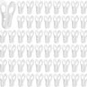 SHENLIU 100 Pack Multi-Purpose Hanger Clips for Hangers, 2.75 Inch White Plastic Clothing Clips for Skirt Pant Hangers Ideal for Jeans, Skirts, Sweaters & Pant