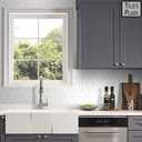 The Tiles Plaza Rhombus Backsplash Tile for Kitchen Peel and Stick, Stone Composite Self Adhesive Tiles, 3D Cube Wall Tile for Kitchen, 12 x 13 Inch 10 Sheets White