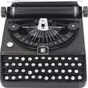 Antique Typewriter Model, Classic Manual Typewriter Model, Black Retro Vintage Portable Manual Props Model Decoration Ornaments for Home, Cafe Bar, Cabinet