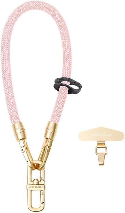 Anti-Slip Phone Wrist Strap - Universal Secure Hand Holder for iPhone 17/16/15, Samsung Galaxy S23/S24, Motorola, Pixel. Detachable Metal Hook, 11.8" Pink Nylon Rope, Prevents Drops & Frees Hands