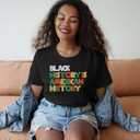 Black History Month Shirts for Women Africa American Tshirts Black Pride Tee Tops (Black, L)