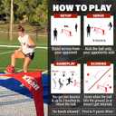 Kickit Soccer Tennis Game Set, Portable 6.5' Wide x 2' High Net & Soft Lightweight Ball, Play Outdoors, Indoors, Backyard, Beach, Complete Skills Training & Travel Friendly, Original