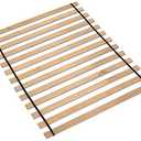 Signature Design by Ashley Wooden Mattress Support Bunkie Board Roll Slat with Nylon Cord, Full, Beige