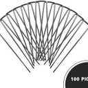 6 Inch Galvanized Landscape Staples, 11 Gauge Silver U-Shaped Turf Securing Garden Stakes Pins for Christmas Outdoor Tents Farm Lawn Fabric Netting, 100 Pack