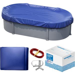 Yankee Pool Cover for Oval Pool | 18 x 33-ft | Oval Winter Pool Cover for Above Ground Pools | Extra Thick & Durable, UV-Resistant | Above-Ground Pool Protection