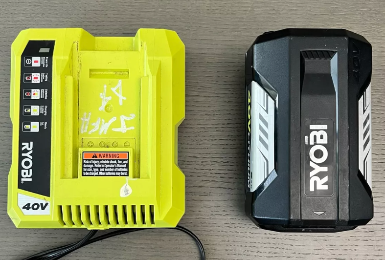 RYOBI 40 Volt Lithium-Ion 5.0 Ah Battery and Rapid Charger