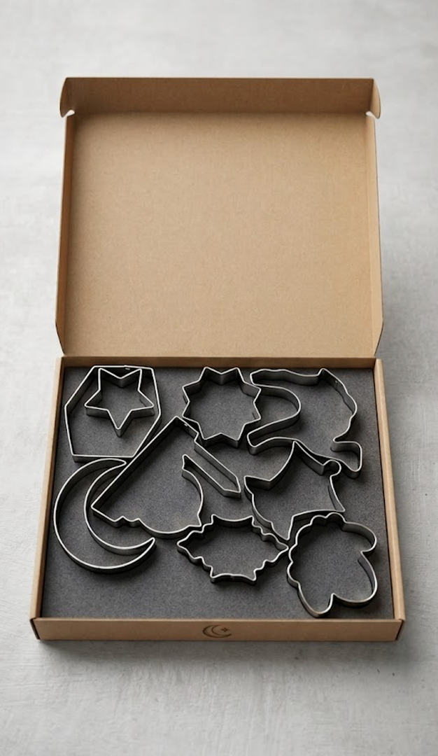 Pastry cutter, set of 9, mixed shapes stainless steel