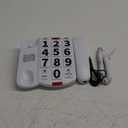 Big Button Amplified Corded Phone for Elderly & Seniors - Extra Loud Ringer, Home Landline Telephone for Hearing Impaired