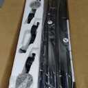 YaFex Curtain Rods 32-144 Inch, Heavy Duty 1 Inch Adjustable Curtain Rod for Windows, Black Extra Long Window Treatment Rods, Modern Design, Easy Installation