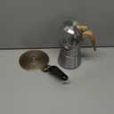 Glass Moka Pot for Stovetop & Induction - Italian Espresso Maker with Wood Handle & Leak-Proof Design - Comes with Induction Heat Diffuser Plate (6 Cup, Frosted 240ml)