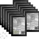 HappyHapi 4x6 Picture Frames Set of 12, Tabletop or Wall Display Pictures 3.5x5 with Mat or 4x6 without, Bulk Picture Frames Collage for Prints, Photos, Landscape and Artwork (Black)