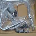 ECOTRIC Saddlebag Bracket Guard Bars Compatible with 2014-2024 Harley Davidson Touring Street Road Glide FLH Saddle Bags Guard Support Bar Mount Chrome & Black