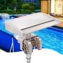 Pool Fountain, Pool Fountains for Above Ground Pools, Relaxing Waterfall Inground Swimming Pool Attachment, Water Spillway Koi Pond Waterfalls Fountains Kit Pool Cooler, Swimming Pool Accessories
