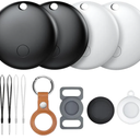 Air Tracker Tags-4 Pack, Smart Trackers, Item Locator Tags Works with Apple Find My | iOS Only | 4 Different Cases | Replaceable Battery | Water-Resistant | Item Finder for Key, Luggage,Backpack,Bike