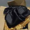 Newwiee 44 Pcs Tablecloth Chair Covers Chair Sashes Set, Spandex Chair Covers Sequin Chair Sashes Satin Table Runner for Wedding Hotel Banquet Party (Black and Gold)