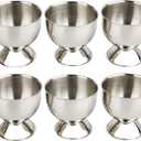 Egg Cup Holder Set for Soft Boiled Eggs Include 6 Stainless Steel Egg Tray Kitchen Tool