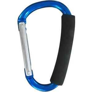 D Snap Hook Aluminum Carabiner Soft for Hiking Camping Carabiner (12mm Blue)