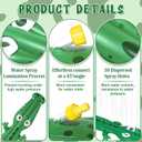 96" x 13" Extra Large Sprinkler for Kids,Outdoor Inflatable Crocodile Sprinkler Toddler Water Toy for Yard,Durable Summer Outside Splashing Water Spray Fun Toys for Lawn Garden Backyard, 98 in
