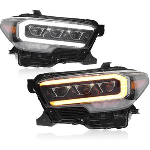 Headlights Assembly 2016-2023, Headlight for SR,TRD Sport,TRD Off Road,Limited,TRD PRO,Halogen Headlight Replacement,Not for Xenon/HID Headlight,1 Pair