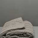 Battilo Light Grey Throw Blanket for Couch, Woven Chenille Knit Throw Blanket Versatile for Chair, 51 x 67 Inch Super Soft Warm Decorative Blanket for Bed, Sofa and Living Room
