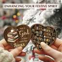 Book Lovers Christmas Ornament 2025  Just a Girl Who Loves Books, Book Club, Library Christmas Ornament 2025  Unique Gifts for Readers, Book Lovers, Ceramic Christmas Tree Decorations