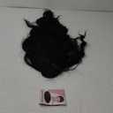 morvally Long Wavy Black Middle Part Heat Resistant Synthetic Hair Wigs for Women Halloween Party, Cosplay, Daily Use