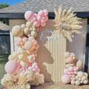 Nude Beige Double Stuffed Balloons Different Size 115Pcs 5/10/12/18" Tan Apricot Nude Balloon Arch Garland kit for Boho Birthday Baby Shower Bridal Shower Gender Reveal Bear Neutral Party