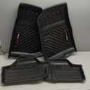 for 2021-2025 2026 Jeep Wrangler JL 4XE Floor Mats Cargo Liner and Backrest Mat All Weather TPE Rubber Protection Mat Accessories (Only for Jeep Wrangler JL 4XE Full Set)