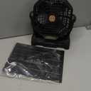 20000mAh Solar Fan with LED Lantern, Camping Fan with Solar Panel, 7W Rechargeable Powered for Outside, Quiet Battery Operated Tent Fan for Picnic, Barbecue, Fishing, Travel (Black)