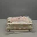 MoreFeel Collapsible Baby Bathtub for Newborn with Thermometer & 1 Hooded Towel & 1 Soft Floating Cushion,Portable Travel Bathtub with Drain Hole, Durable Foldable Baby Tubs for Infants to Toddler (Beige)