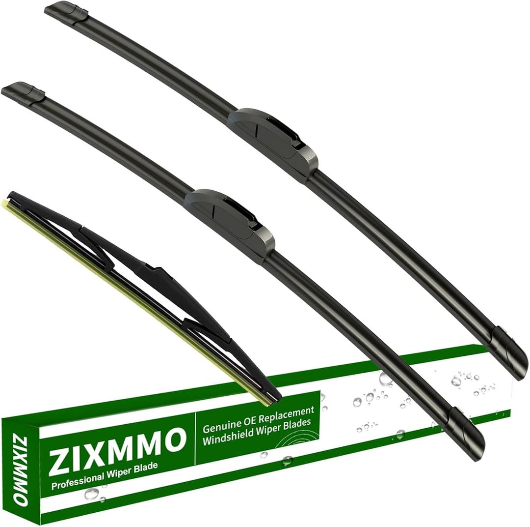 26"+16" windshield wiper blades with 12" Rear Wiper Blades Set Replacement for 2019-2020 2021 2022 2023 Toyota RAV4,2006-2015 Mazda 5 -Original Factory Quality Wipers (Set of 3)