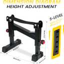 SYNTECSO Deadlift Jack Barbell Stand - Heavy Duty Barbell Jack Deadlift - Adjustable Deadlift Platform for Home Gym Weightlifting Easily Load 880 Lbs