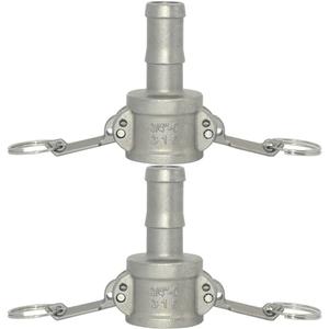 VARMHUS Hose Barb Fitting x 3/4"C Trash Pump Adapter Female Camlock,Stainless Steel 316 (0.75 Inch)