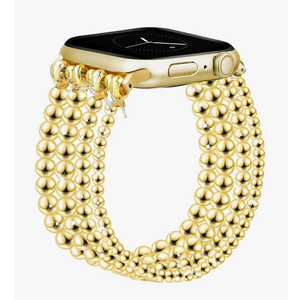 JR.DM Beaded Bracelet Women Compatible with Apple Watch Bands 40mm 42mm 41mm 44mm 38mm 45mm 46mm Dressy Fancy Cute Stretchy Elastic Jewelry Strap Replacement for iWatch Series 10/9/8/7/6/5/4/3/2/1/SE