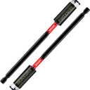 2PACK Impact Magnetic Screwdriver Bit Holders, 6Inches Extension Socket Drill Bit Holder S2 Alloy Steel Hex Shank Quick-Change Drill Bit Guide