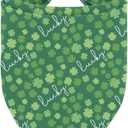 St. Patrick's Day Dog Bandana, Lucky Pet Bandana, Shamrock Irish Style Pet Triangle Scarf, Clover Pets Accessories, Holiday Triangle Dog Bandanas for Small Medium Dogs