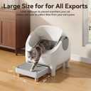 Thereye Cat Litter Box Step, Non-Slip Washable Litter Box Ramp, Anti-Tracking Litter & Easy to Clean, Wooden Base, Filter Function, Compatible with Automatic Litter Boxes for Small and Elderly Cats
